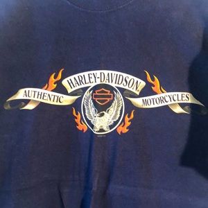 Harley Davidson Navy Blue dealer tee shirt